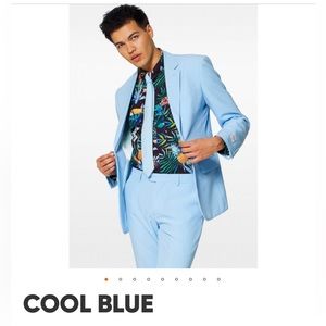 Opposuits Cool blue suit size 42 worn once, never altered